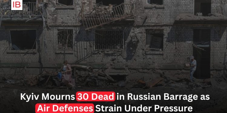 Kyiv Mourns 30 Victims After Deadly Russian Missile and Drone Barrage
