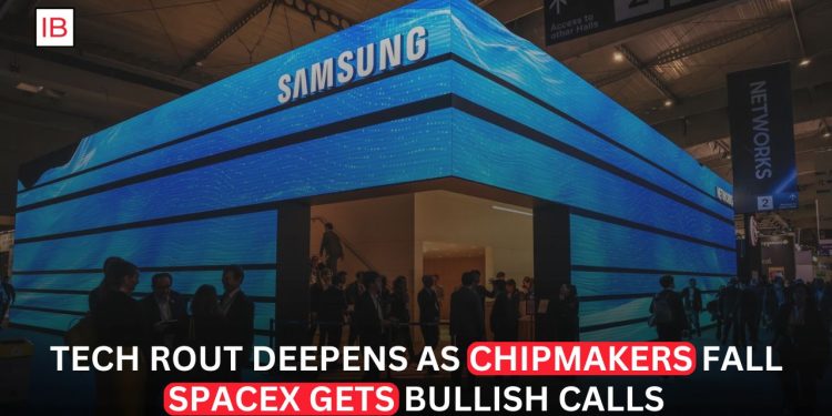 Tech Selloff Deepens as Chip Stocks Slide Despite Bullish SpaceX Calls